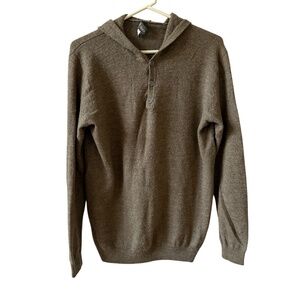 IBEX SWEATER MERINO WOOL POLO HOODIE MINIMALIST COLD WEATHER CLASSIC LUXE MEN L